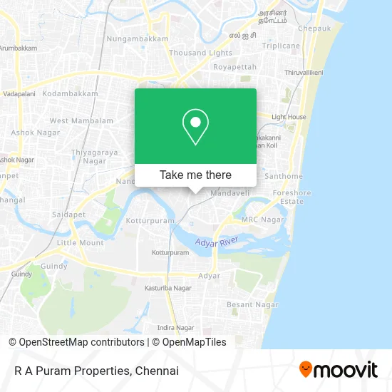R A Puram Properties map