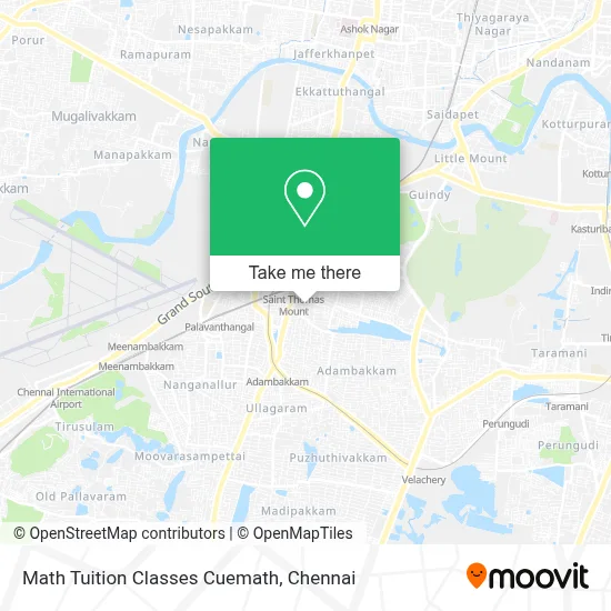 Math Tuition Classes Cuemath map