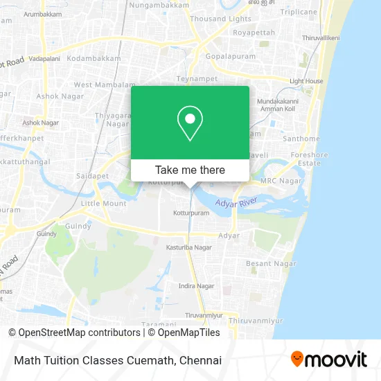 Math Tuition Classes Cuemath map
