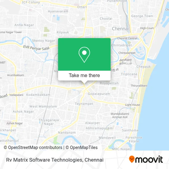 Rv Matrix Software Technologies map