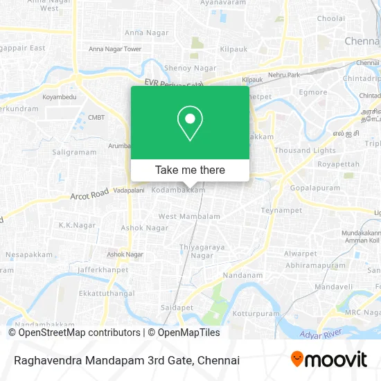 Raghavendra Mandapam 3rd Gate map