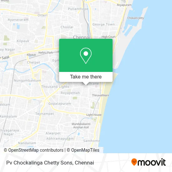 Pv Chockalinga Chetty Sons map