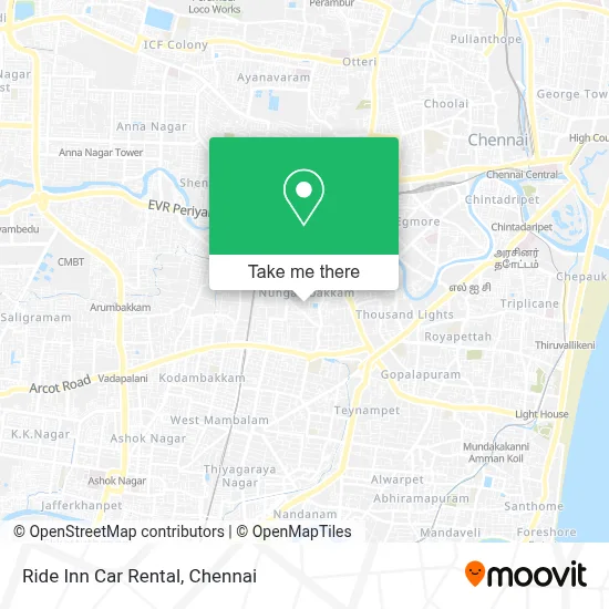 Ride Inn Car Rental map