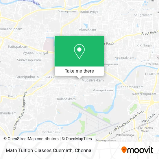 Math Tuition Classes Cuemath map