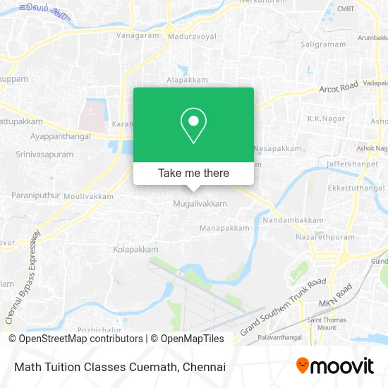 Math Tuition Classes Cuemath map