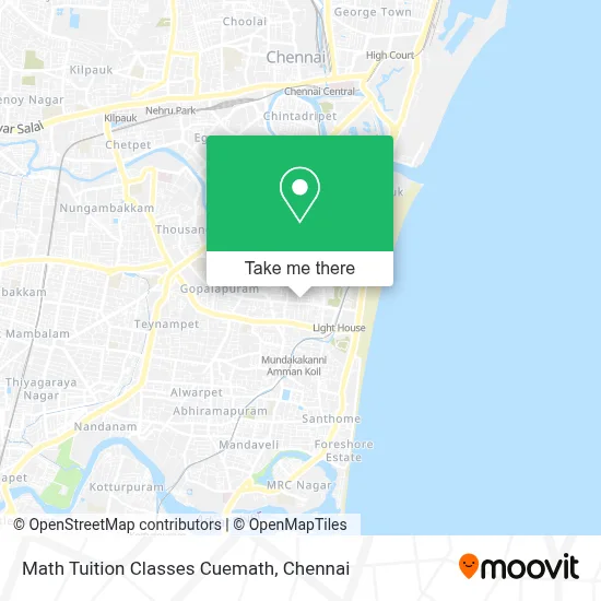 Math Tuition Classes Cuemath map