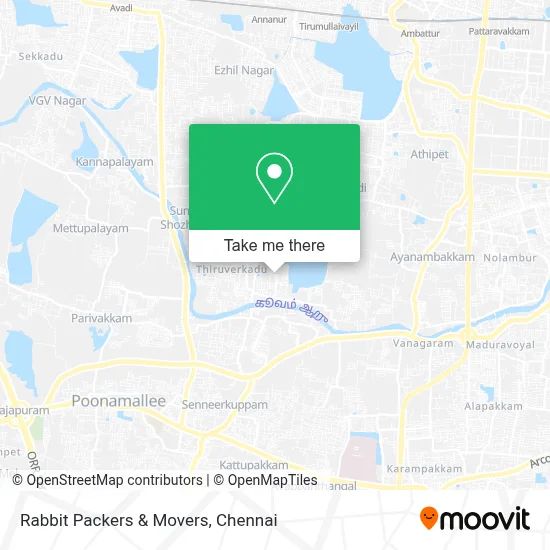 Rabbit Packers & Movers map