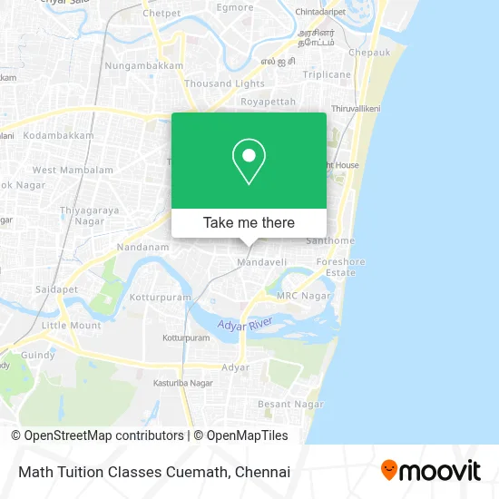 Math Tuition Classes Cuemath map