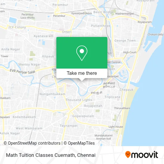 Math Tuition Classes Cuemath map