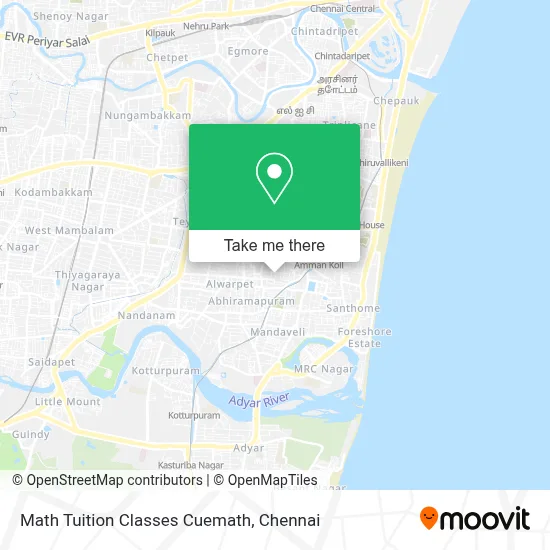 Math Tuition Classes Cuemath map