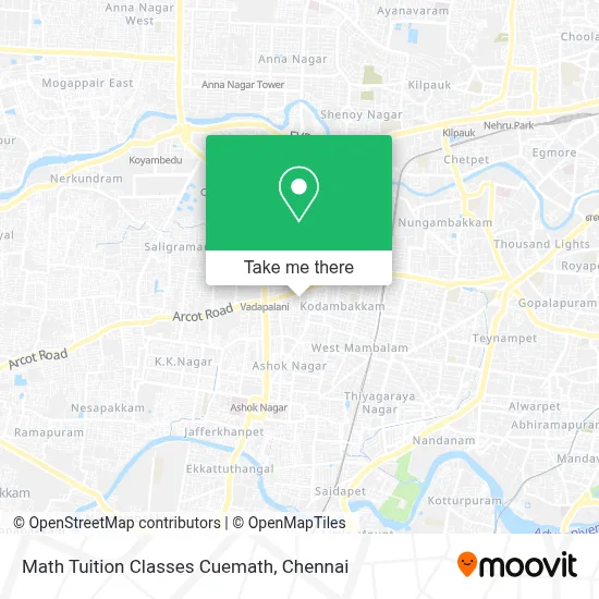 Math Tuition Classes Cuemath map