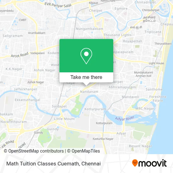 Math Tuition Classes Cuemath map