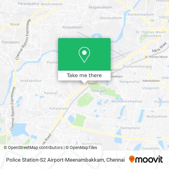 Police Station-S2 Airport-Meenambakkam map