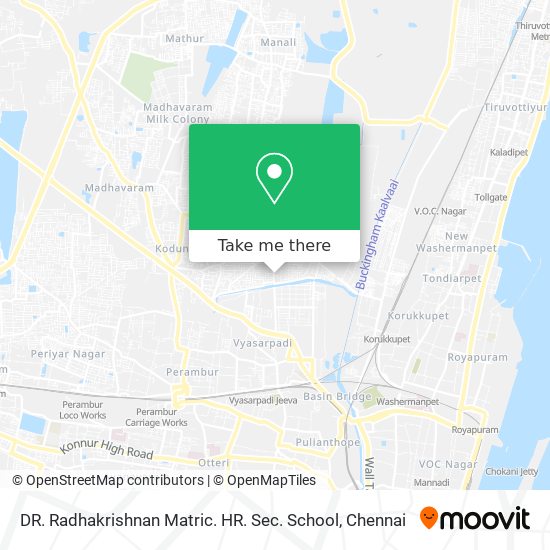 DR. Radhakrishnan Matric. HR. Sec. School map