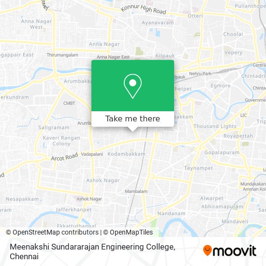 Meenakshi Sundararajan Engineering College map