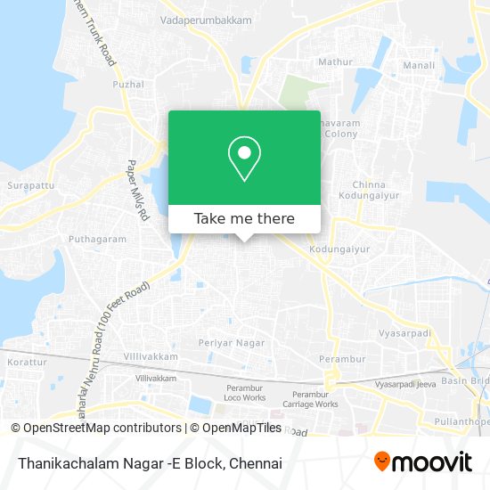 Thanikachalam Nagar -E Block map