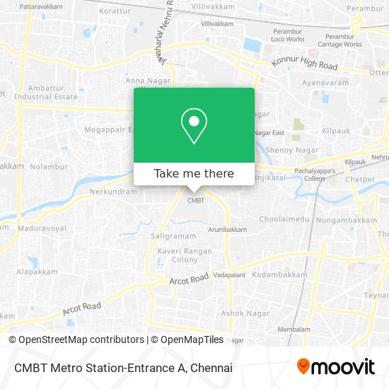 CMBT Metro Station-Entrance A map