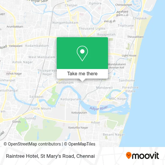 Raintree Hotel, St Mary's Road map
