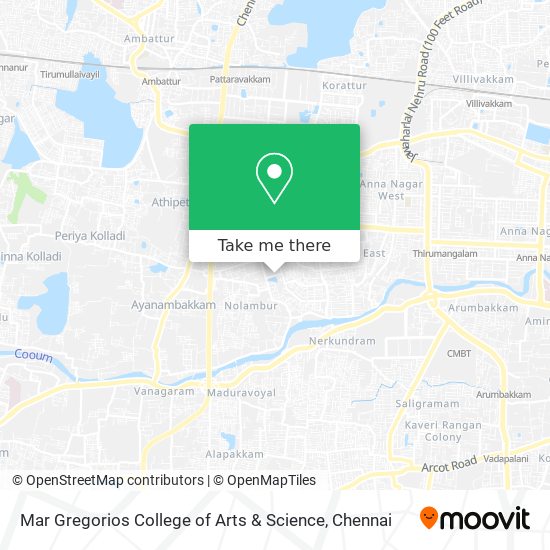 Mar Gregorios College of Arts & Science map