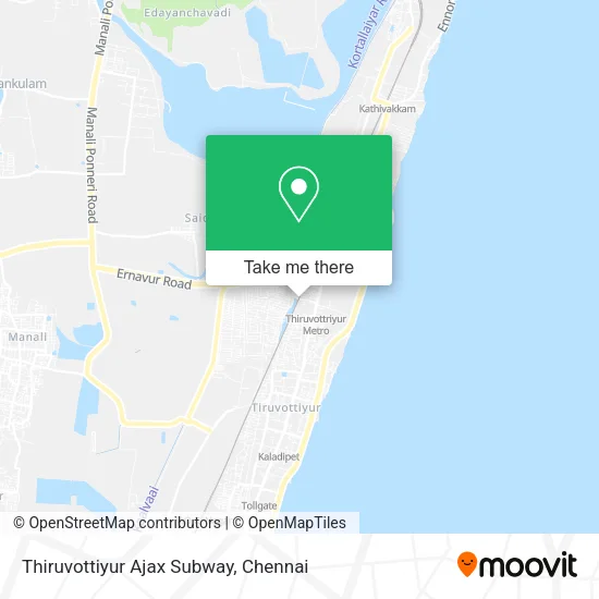 Thiruvottiyur Ajax Subway map