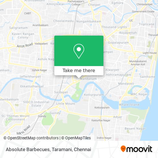 Absolute Barbecues, Taramani map