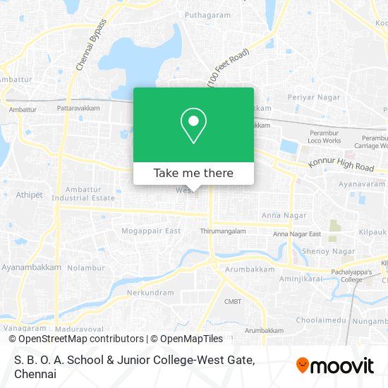 S. B. O. A. School & Junior College-West Gate map