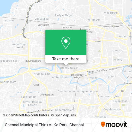 Chennai Municipal Thiru VI Ka Park map