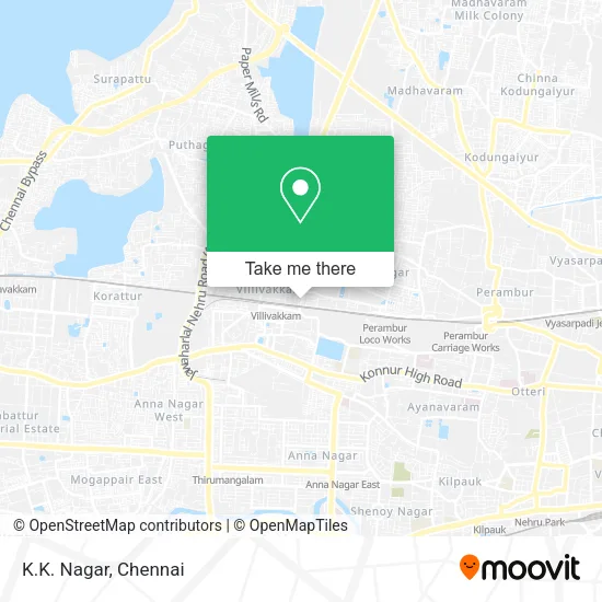 K.K. Nagar map