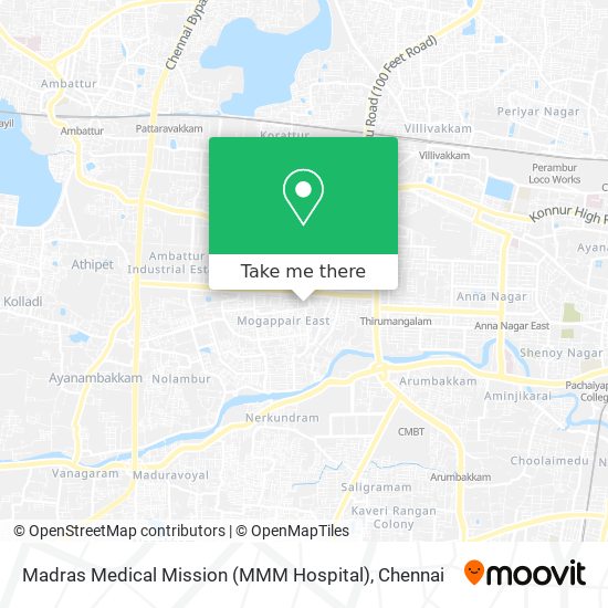 Madras Medical Mission (MMM Hospital) map