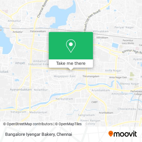 Bangalore Iyengar Bakery map