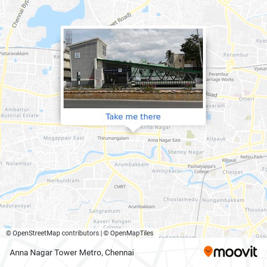 Anna Nagar Tower Metro map