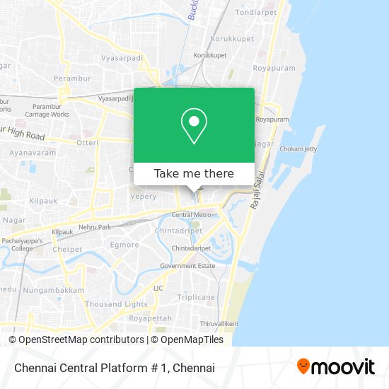 Chennai Central Platform # 1 map