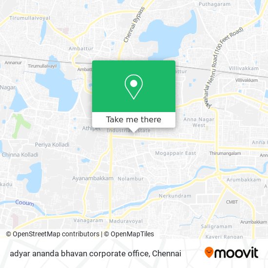 adyar ananda bhavan corporate office map