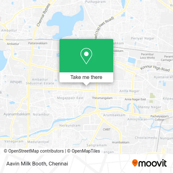 Aavin Milk Booth map