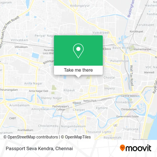 Passport Seva Kendra map