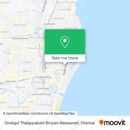 Dindigul Thalappakatti Biriyani Restaurant map