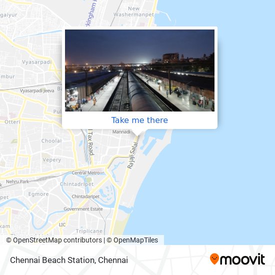 Chennai Beach Station map