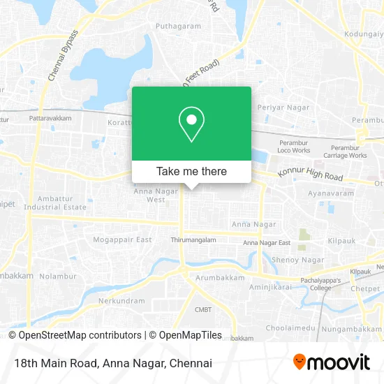 18th Main Road, Anna Nagar map