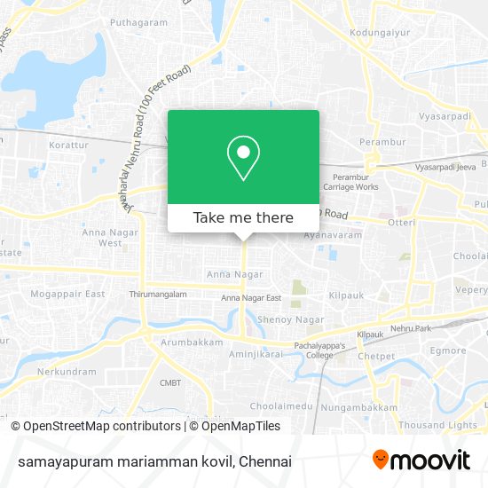 samayapuram mariamman kovil map