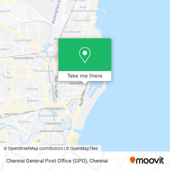Chennai General Post Office (GPO) map