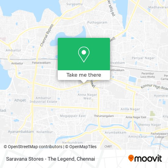 Saravana Stores - The Legend map