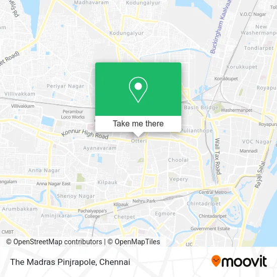 The Madras Pinjrapole map