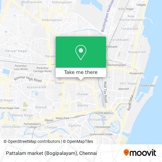 Pattalam market (Bogipalayam) map
