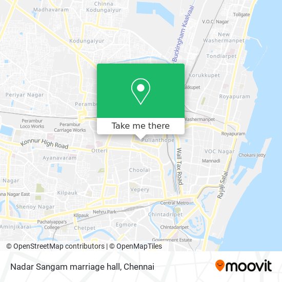 Nadar Sangam marriage hall map