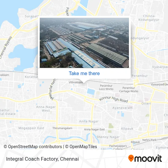 Integral Coach Factory map