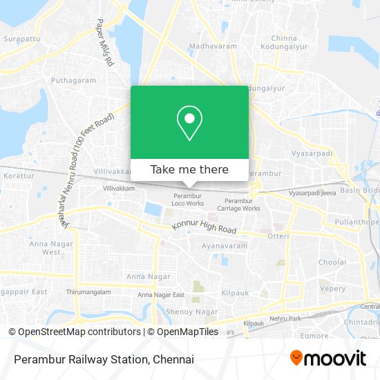 Perambur Railway Station map