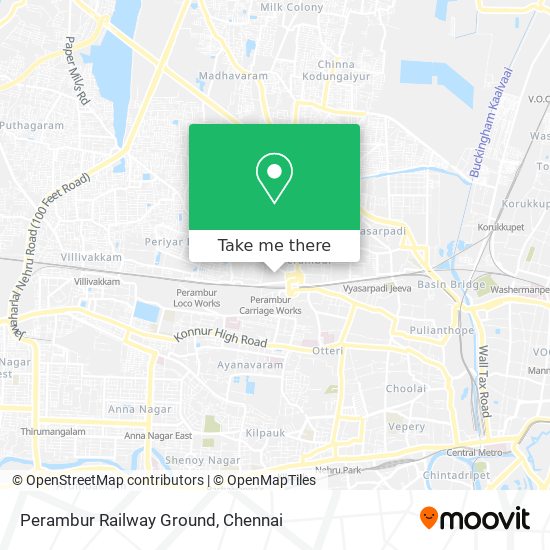 Perambur Railway Ground map