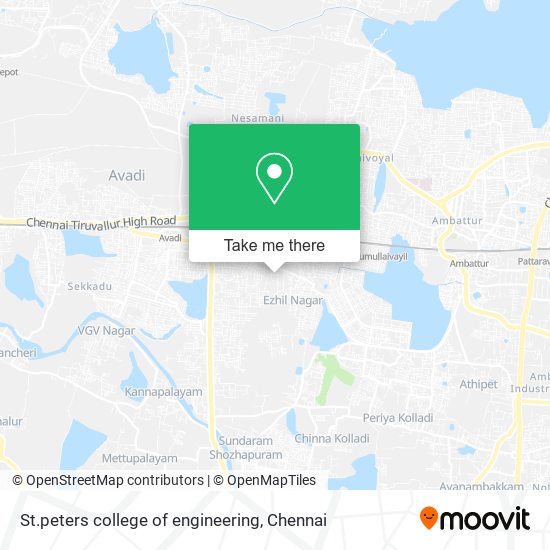 St.peters college of engineering map