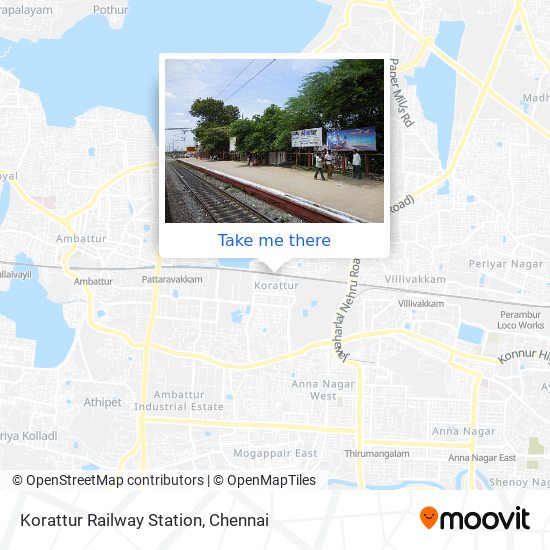 Korattur Railway Station map