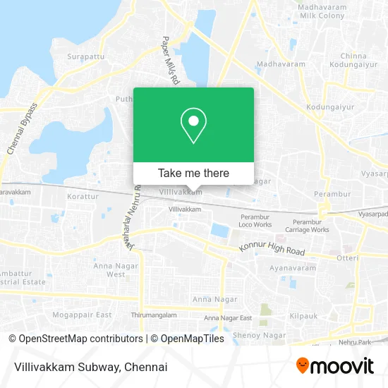 Villivakkam Subway map